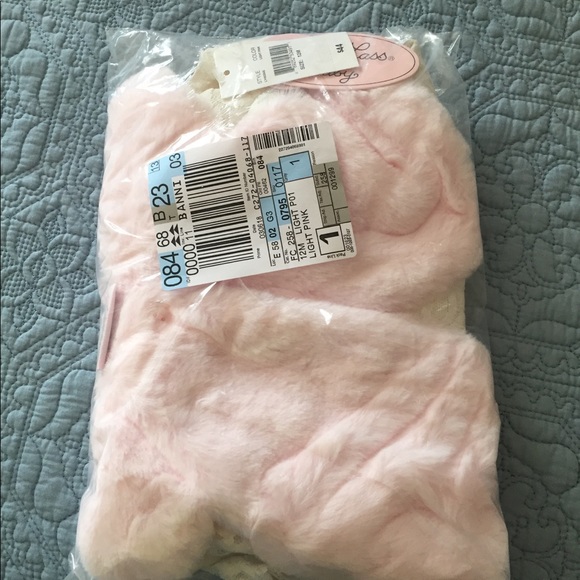 Little Lass Baby 3 pc faux fur and lace set 12m - Picture 7 of 8